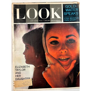 Vintage LOOK Magazine April 21 1964 Elizabeth Taylor Cold War Goldwater